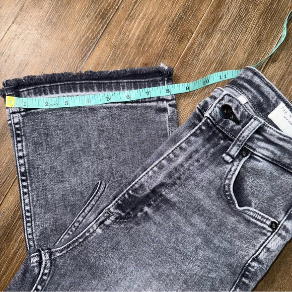 Rag & Bone Casey High Rise Ankle Straight Leg Jeans Grey Raw Hem - Picture 4 of 10